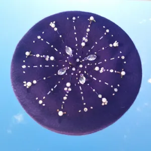 PURPLE EMBELLISHED BERET