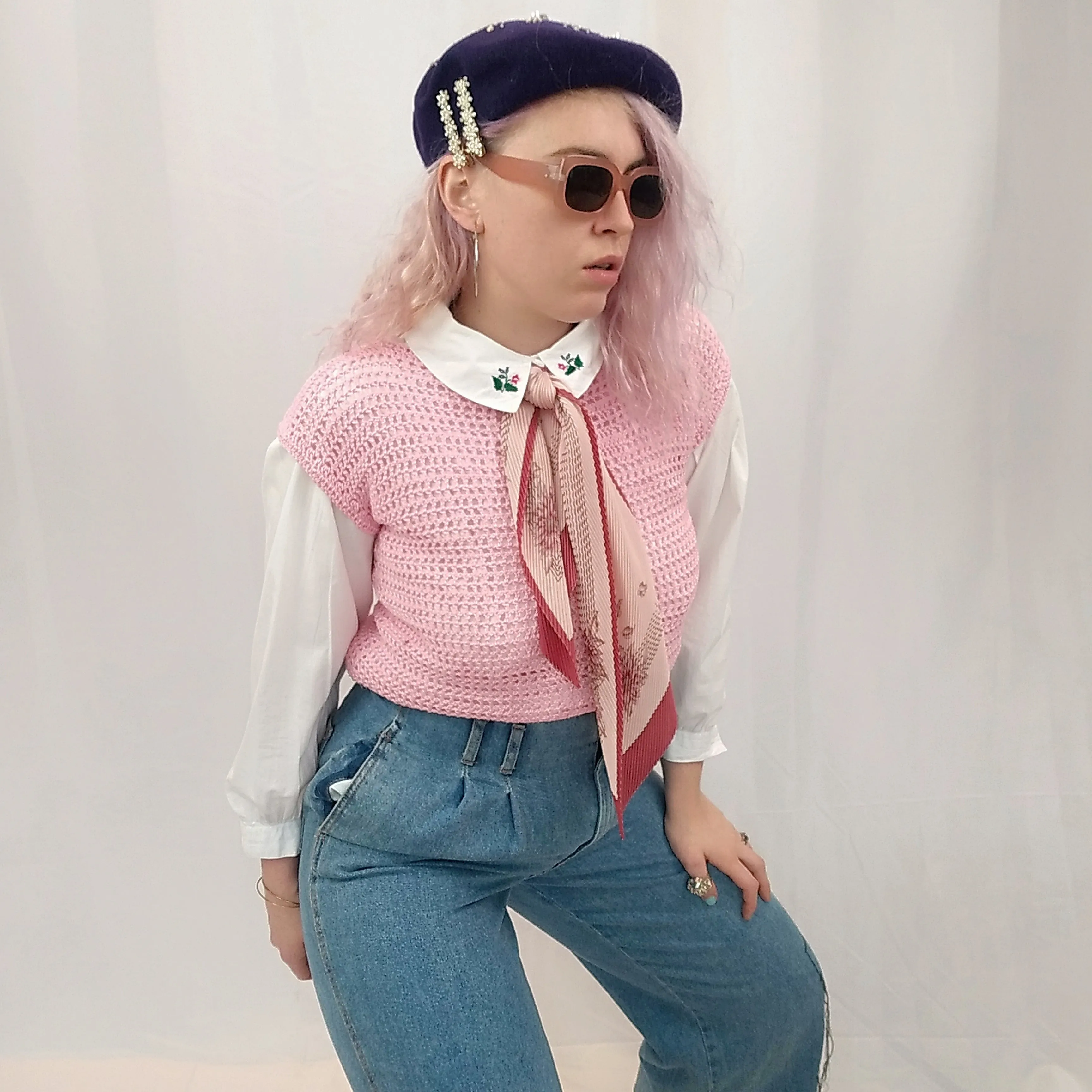 PURPLE EMBELLISHED BERET