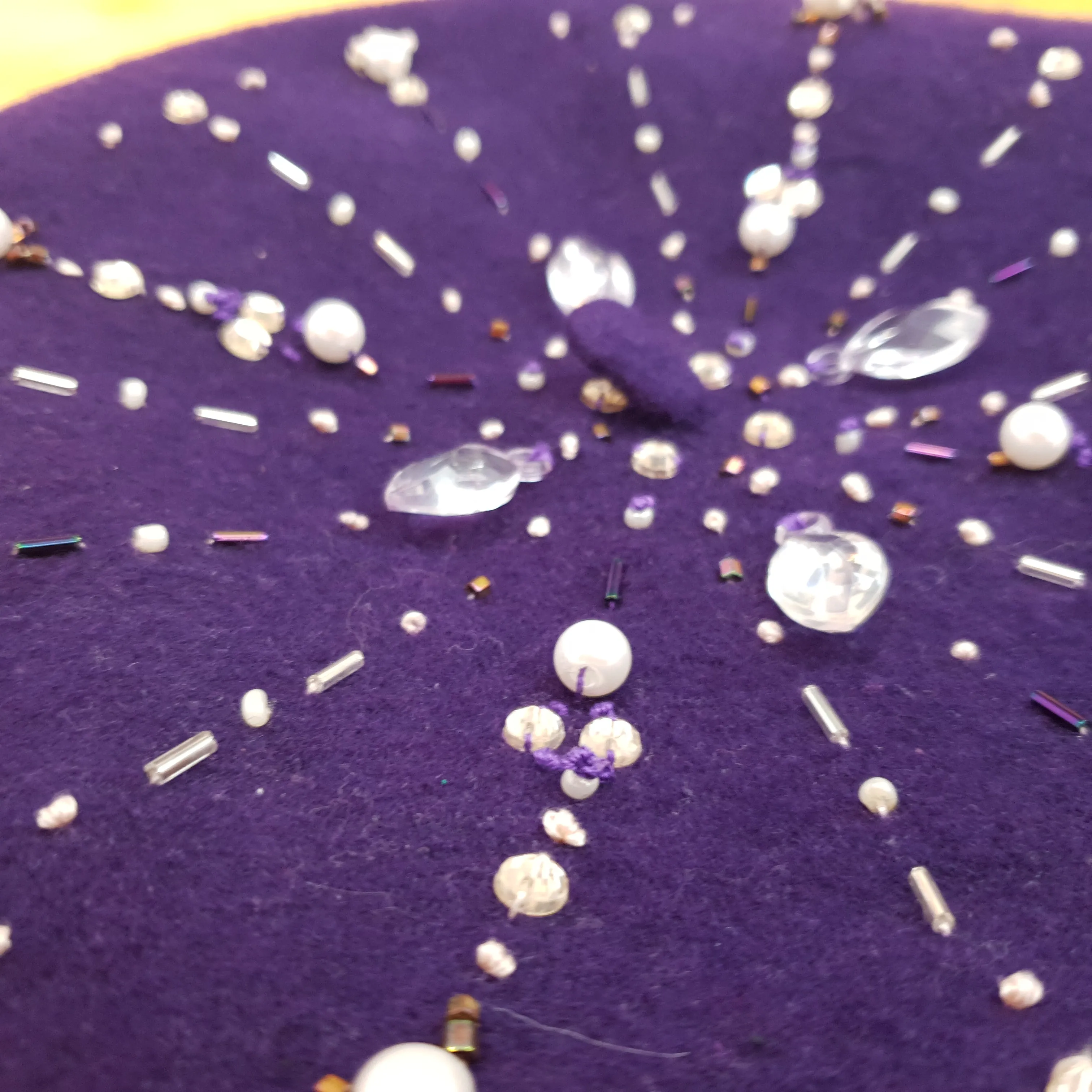 PURPLE EMBELLISHED BERET