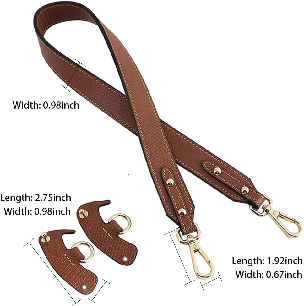 Purse Straps Replacement, Leather Handbag Crossbody Shoulder Strap Kit Adjustable for Small Tote Bag Women