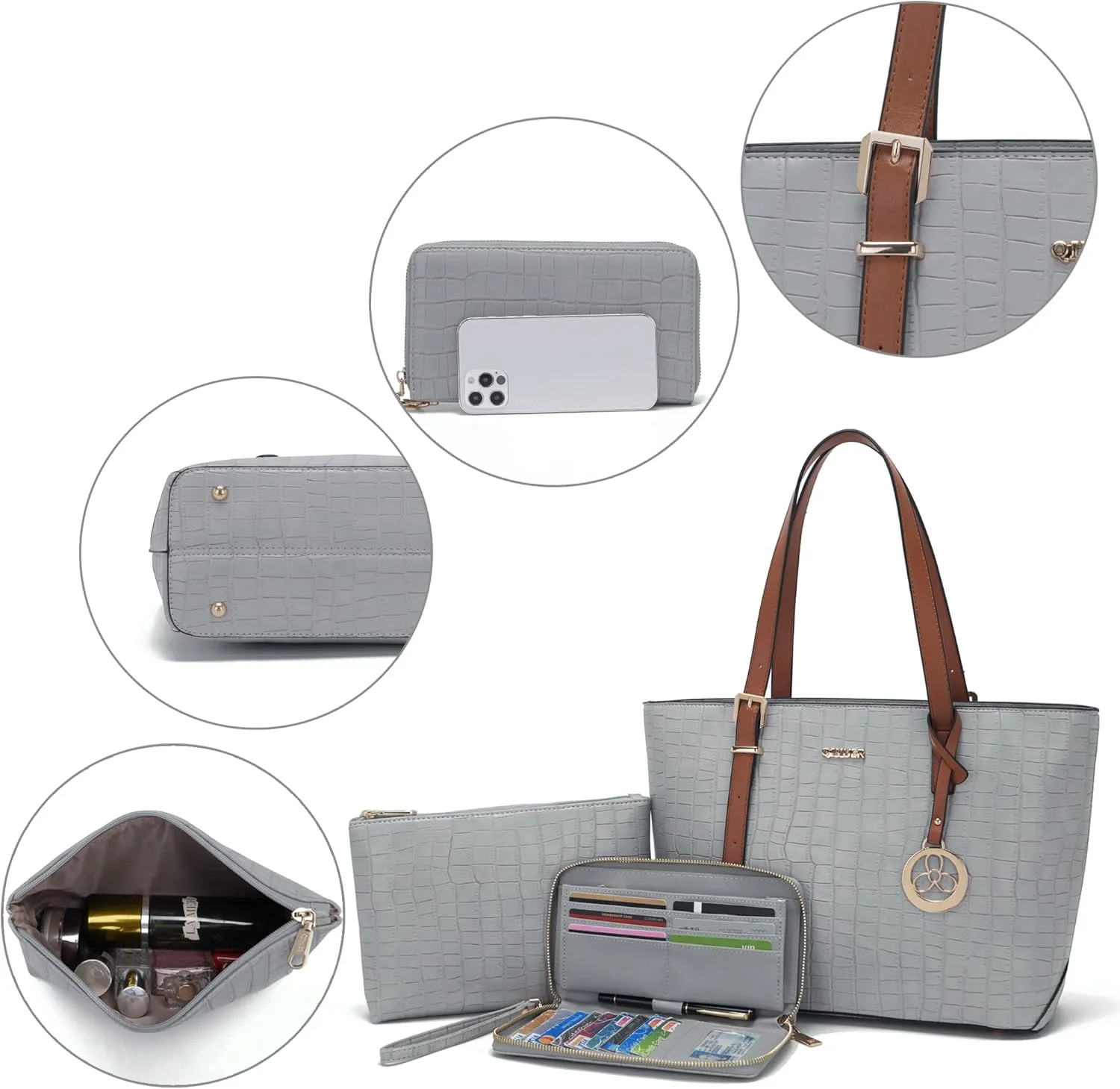 Purses And Wallets Set For Women Work Tote Satchel Handbags Shoulder Bag Top Handle Totes Purse With Matching Wallet