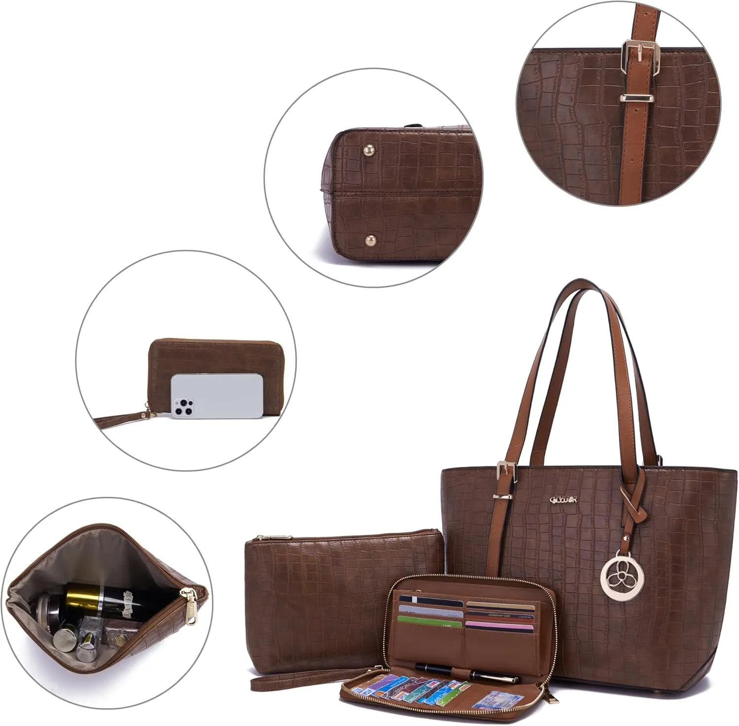 Purses And Wallets Set For Women Work Tote Satchel Handbags Shoulder Bag Top Handle Totes Purse With Matching Wallet