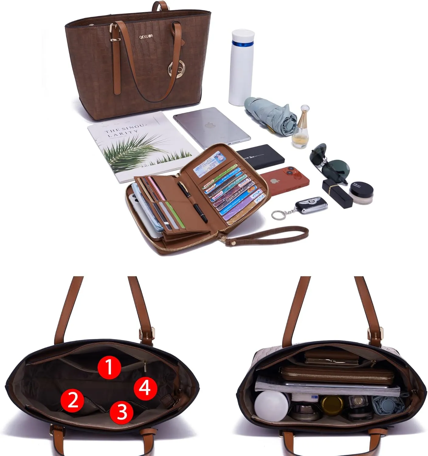 Purses And Wallets Set For Women Work Tote Satchel Handbags Shoulder Bag Top Handle Totes Purse With Matching Wallet