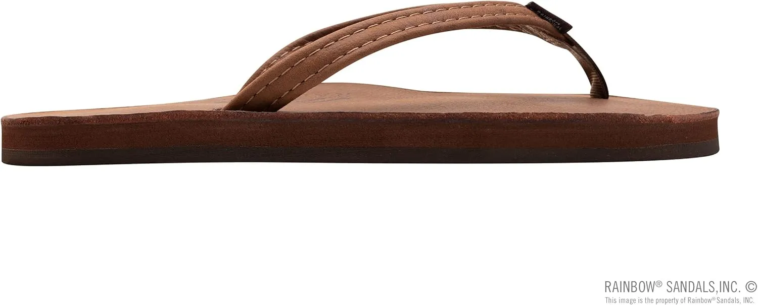 Rainbow Sandals Ladies Luxury Leather - Single Layer Arch Support With 1/2" Narrow Strap