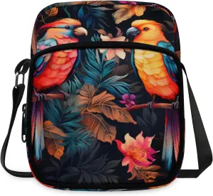 Rainforest Birds Crossbody Sling Bags Sling Backpack Shoulder Bag Lightweight Travel Backpack Fanny Packs Purses Handbags for Men Women Travel Cycling Skating