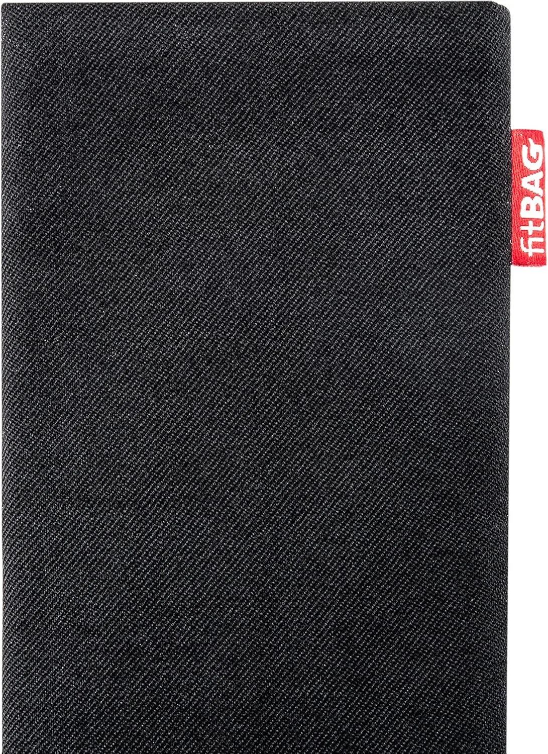Rave Black Custom Tailored Sleeve for Mobistel Cynus F4. Fine Suit Fabric Pouch with Integrated Microfibre Lining for Display Cleaning