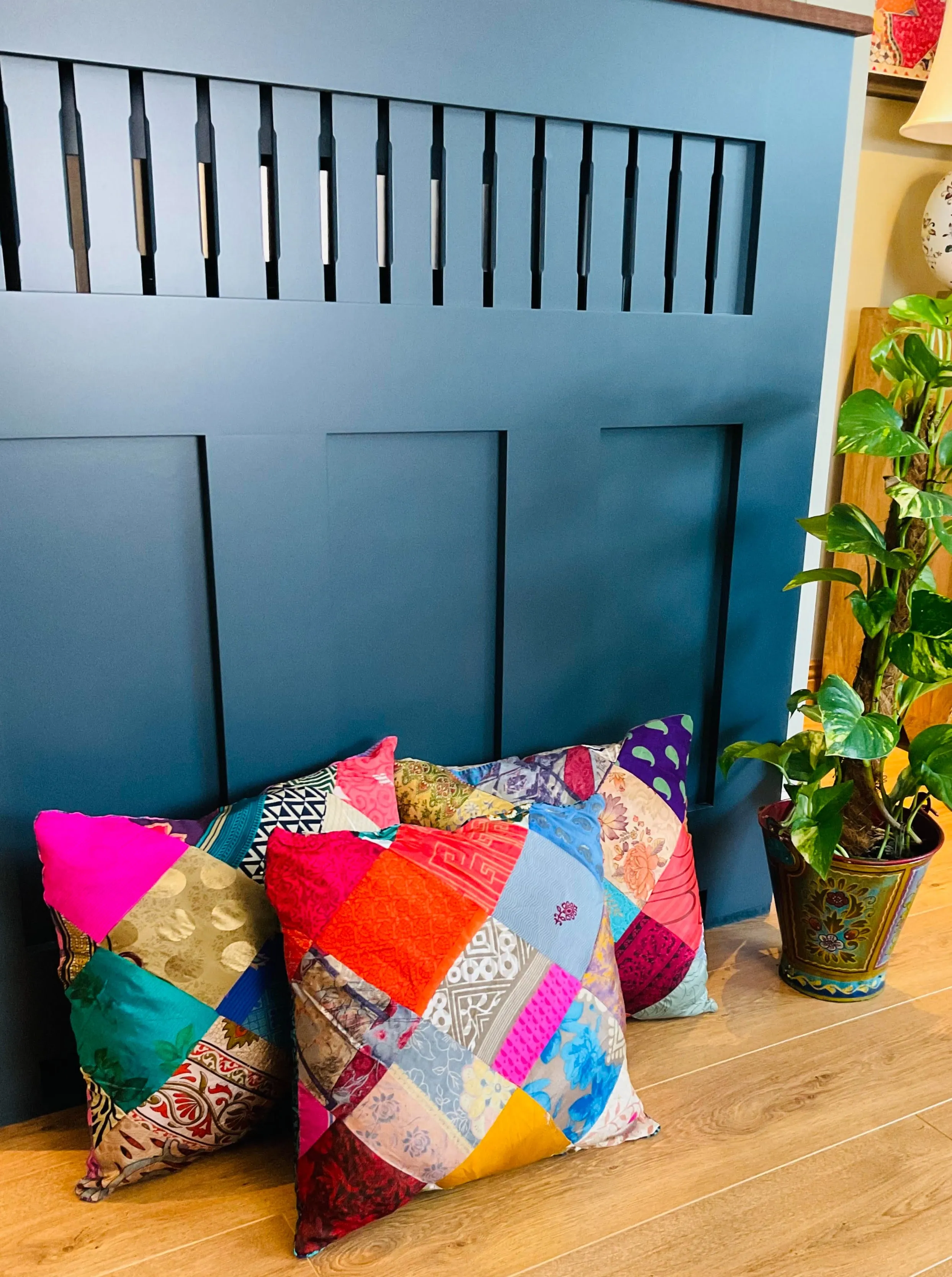 Recycled Patchwork Sari Multi Colour Patchwork Cushion Covers 45 cm x 45 cm
