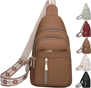 Relevantk Crossbody Bag, Wbougisay Crossbody Bag, Relevantk Large Capacity Anti-Theft Crossbody Leather Bag for Women
