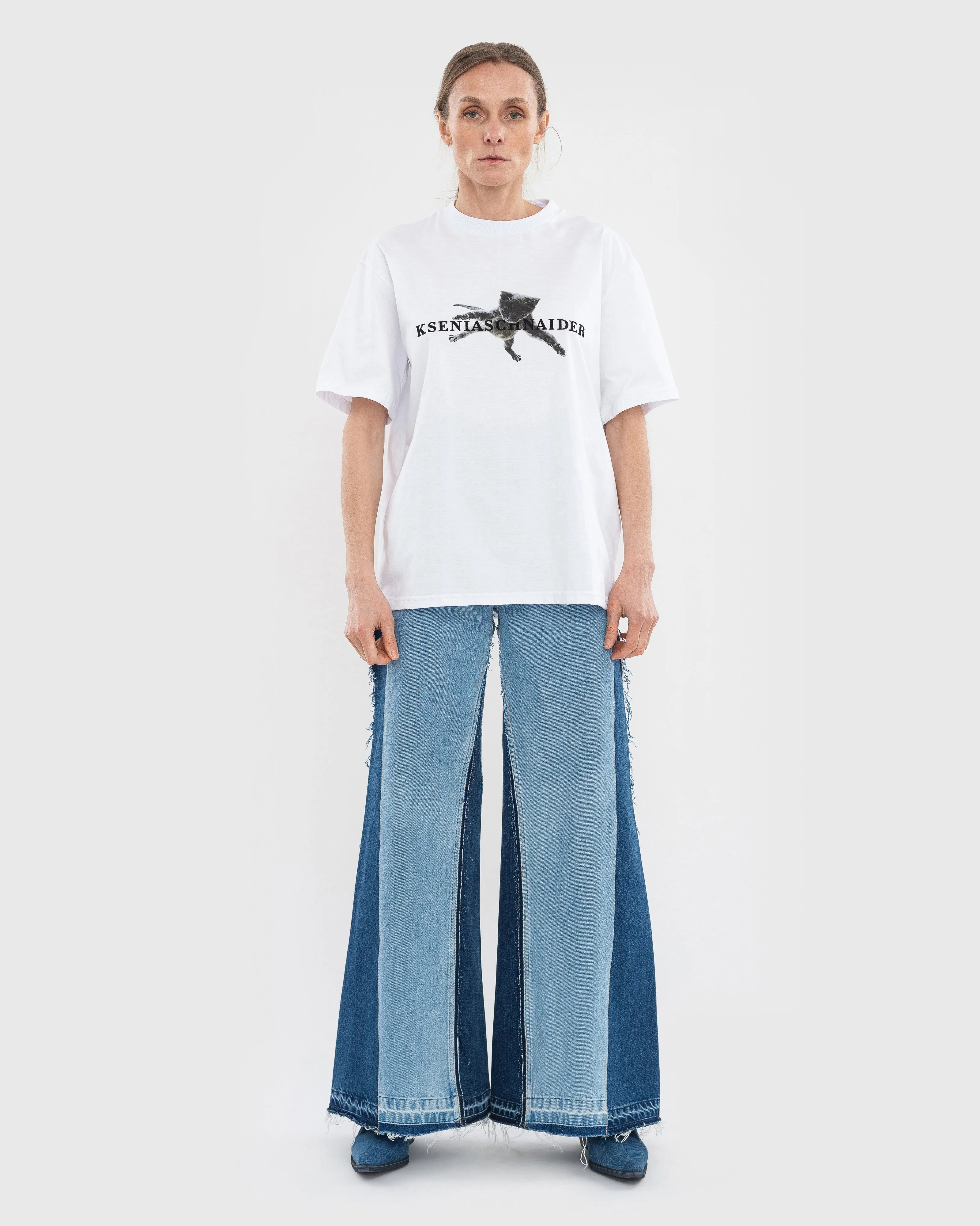 Reworked Patchwork Wide Jeans