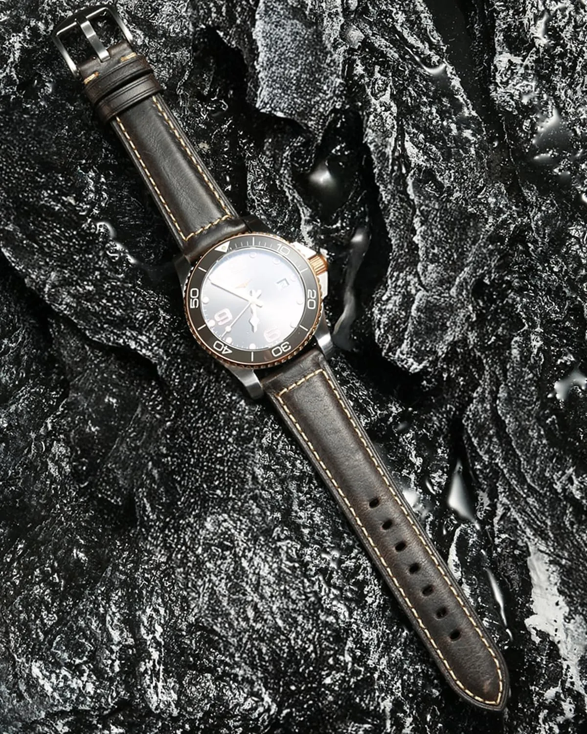REZERO Watch Band, Vintage Oil Wax Leather Watch Straps 18mm 19mm 20mm 21mm 22mm 23mm 24mm 26mm Watch Belt for Men Women