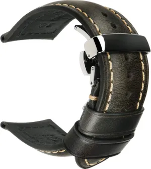 REZERO Watch Band, Vintage Oil Wax Leather Watch Straps 18mm 19mm 20mm 21mm 22mm 23mm 24mm 26mm Watch Belt for Men Women