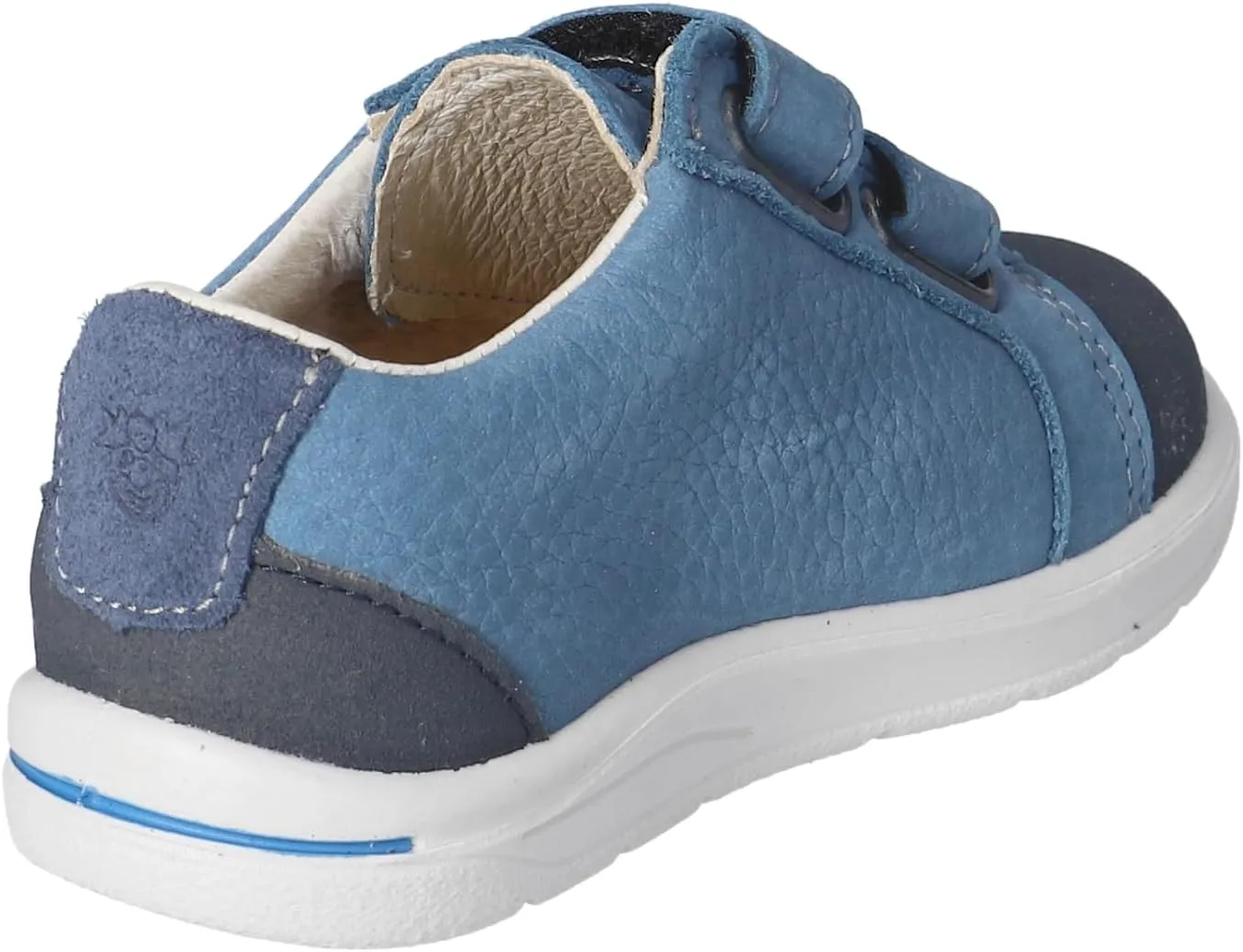 RICOSTA Pepino Nippy Leather Shoes Adriatic Blue Kids Double Straps Padded Ankle