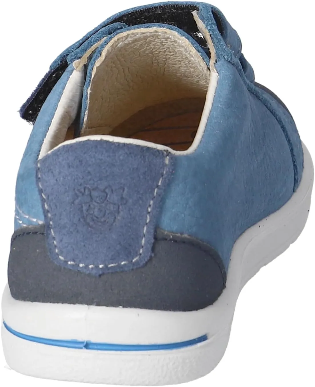 RICOSTA Pepino Nippy Leather Shoes Adriatic Blue Kids Double Straps Padded Ankle