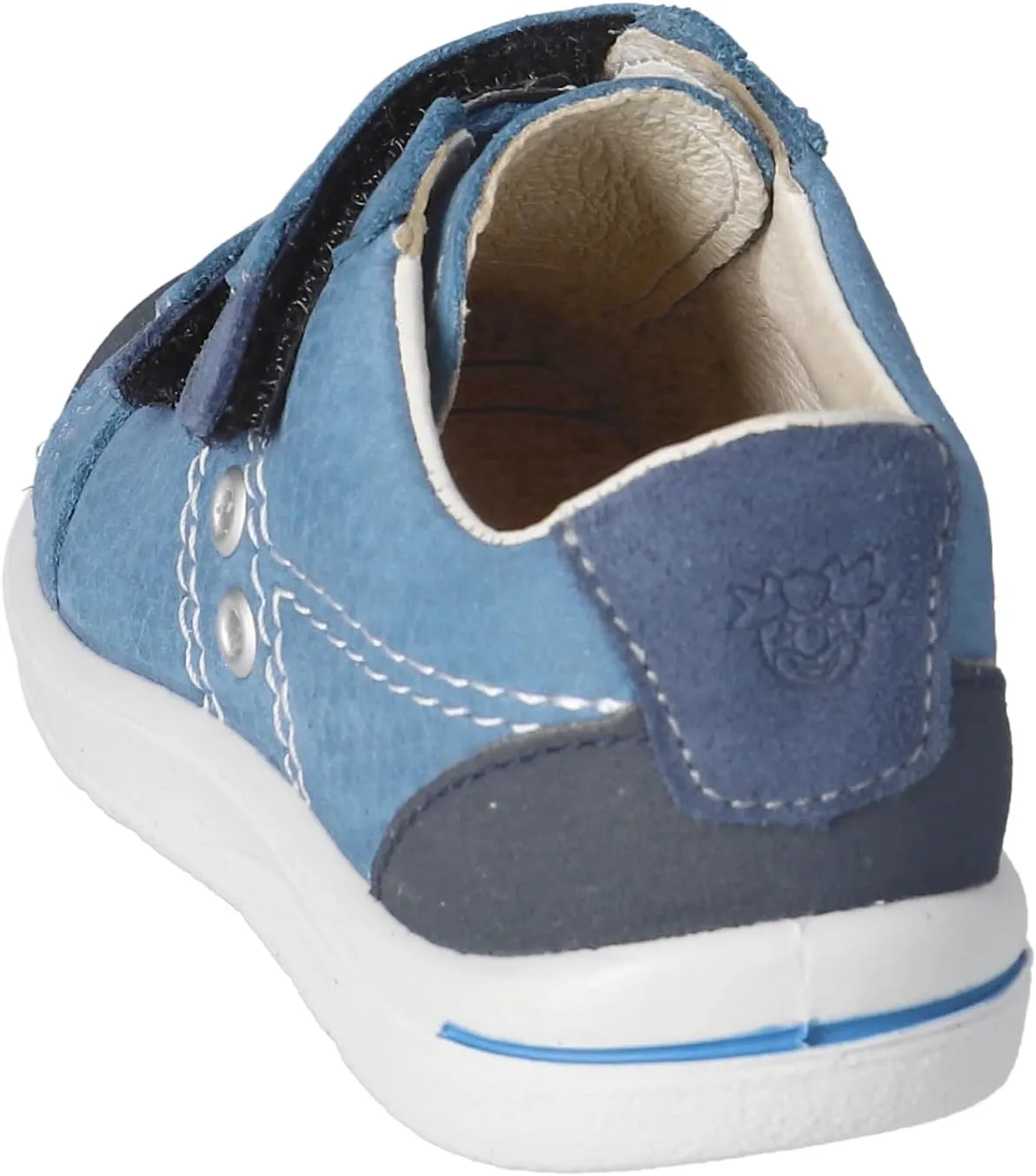 RICOSTA Pepino Nippy Leather Shoes Adriatic Blue Kids Double Straps Padded Ankle