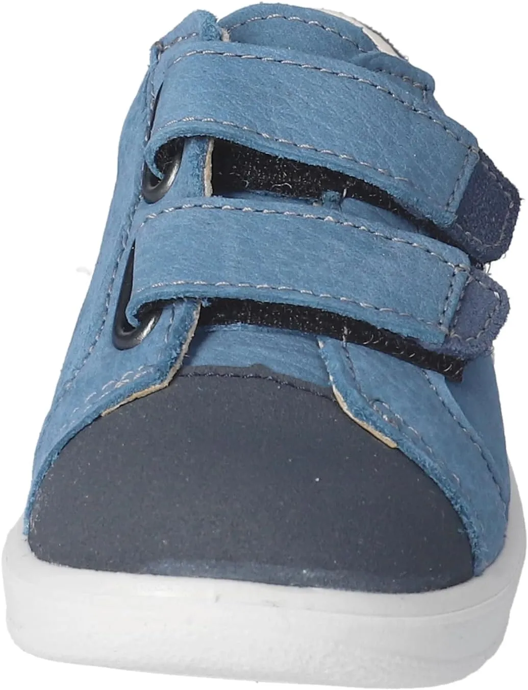 RICOSTA Pepino Nippy Leather Shoes Adriatic Blue Kids Double Straps Padded Ankle