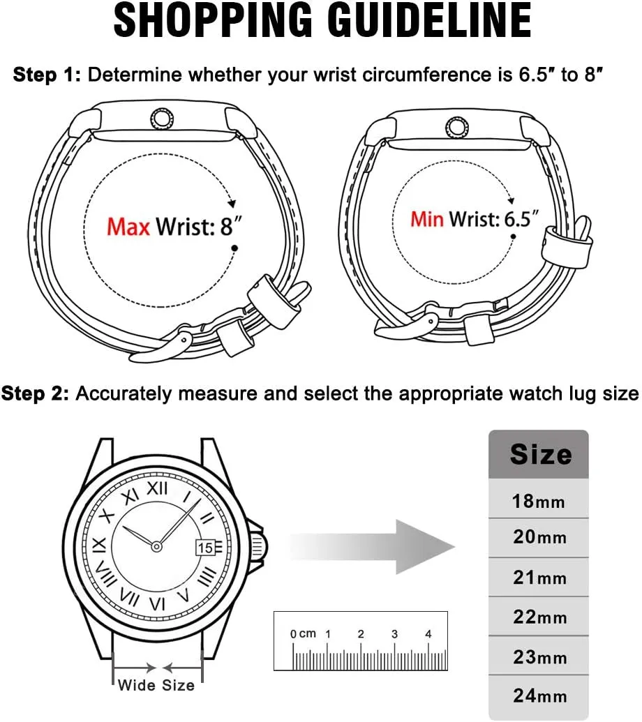 Ritche Christmas Gift Quick Release Leather Watch Bands Genuine Watch Straps for Men Women Top Grain Leather Watch Strap, White Elephant Gifts, Stocking Stuffers for Men, Father's Day gifts