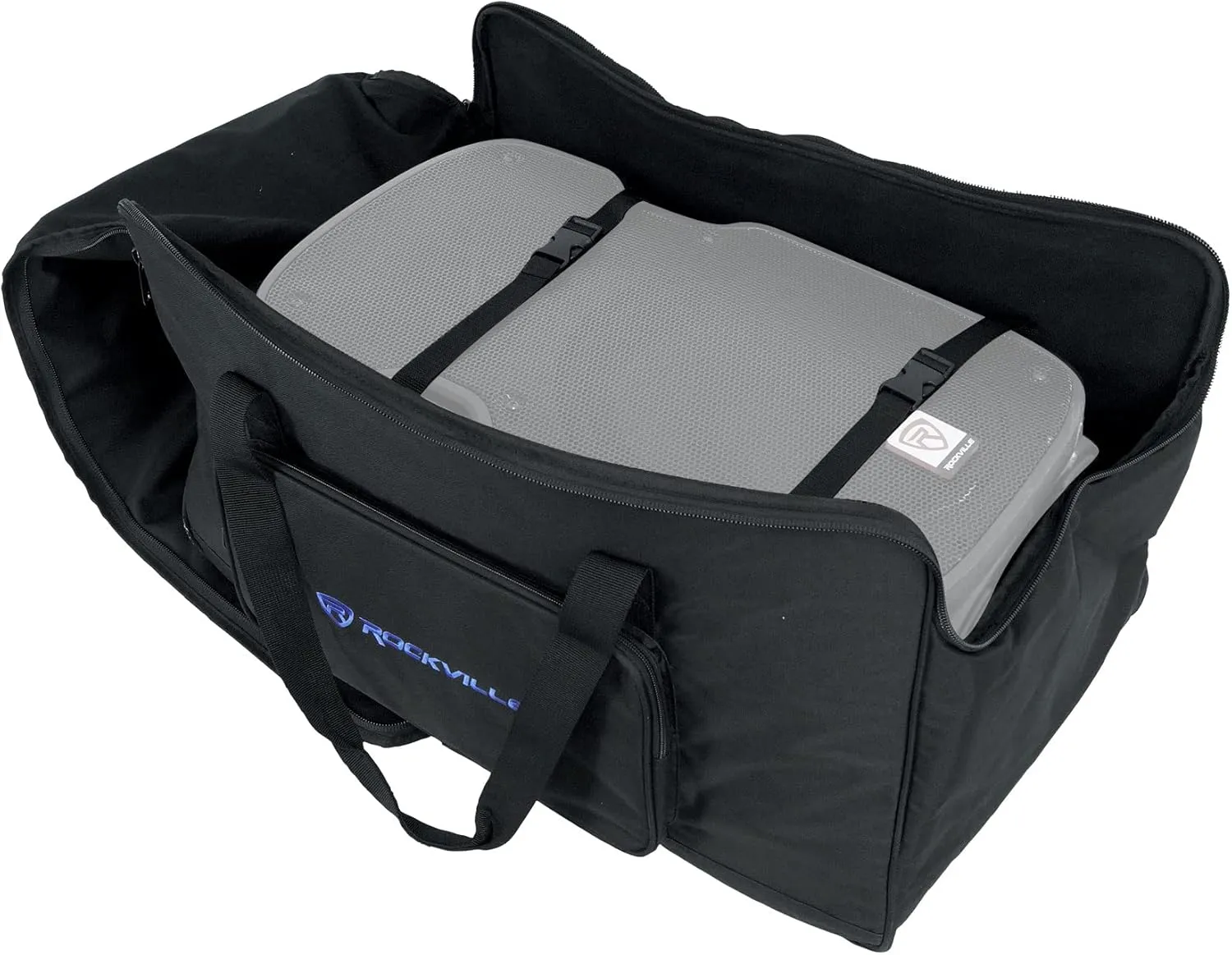 Rockville TB12 v2 Padded Speaker Bag for 12" DJ PA Speakers, Stand Compartment, Thick Foam Protection, Water-Resistant, Perfect for Mobile DJs and Live Events