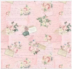 Rose & Violet's Garden fabric. Garden Party. Blush