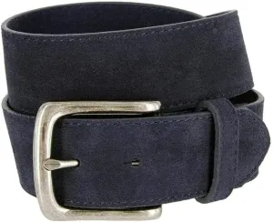 Rounded Edge Buckle & Antique Gold Oval Buckle Casual Jean Suede Leather Belt 1-1/2"(38mm) Wide