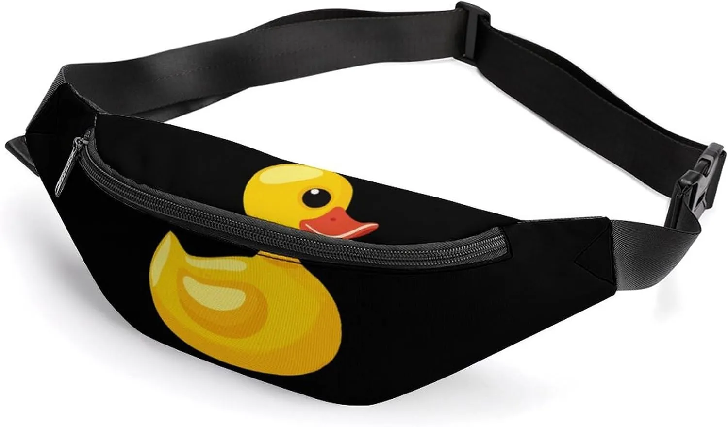 Rubber Yellow Duck Crossbody Fanny Pack Waist Packs Adjustable Shoulder Bags Sling Bag for Hiking Running Cycling