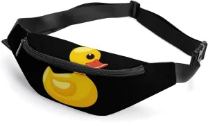 Rubber Yellow Duck Crossbody Fanny Pack Waist Packs Adjustable Shoulder Bags Sling Bag for Hiking Running Cycling