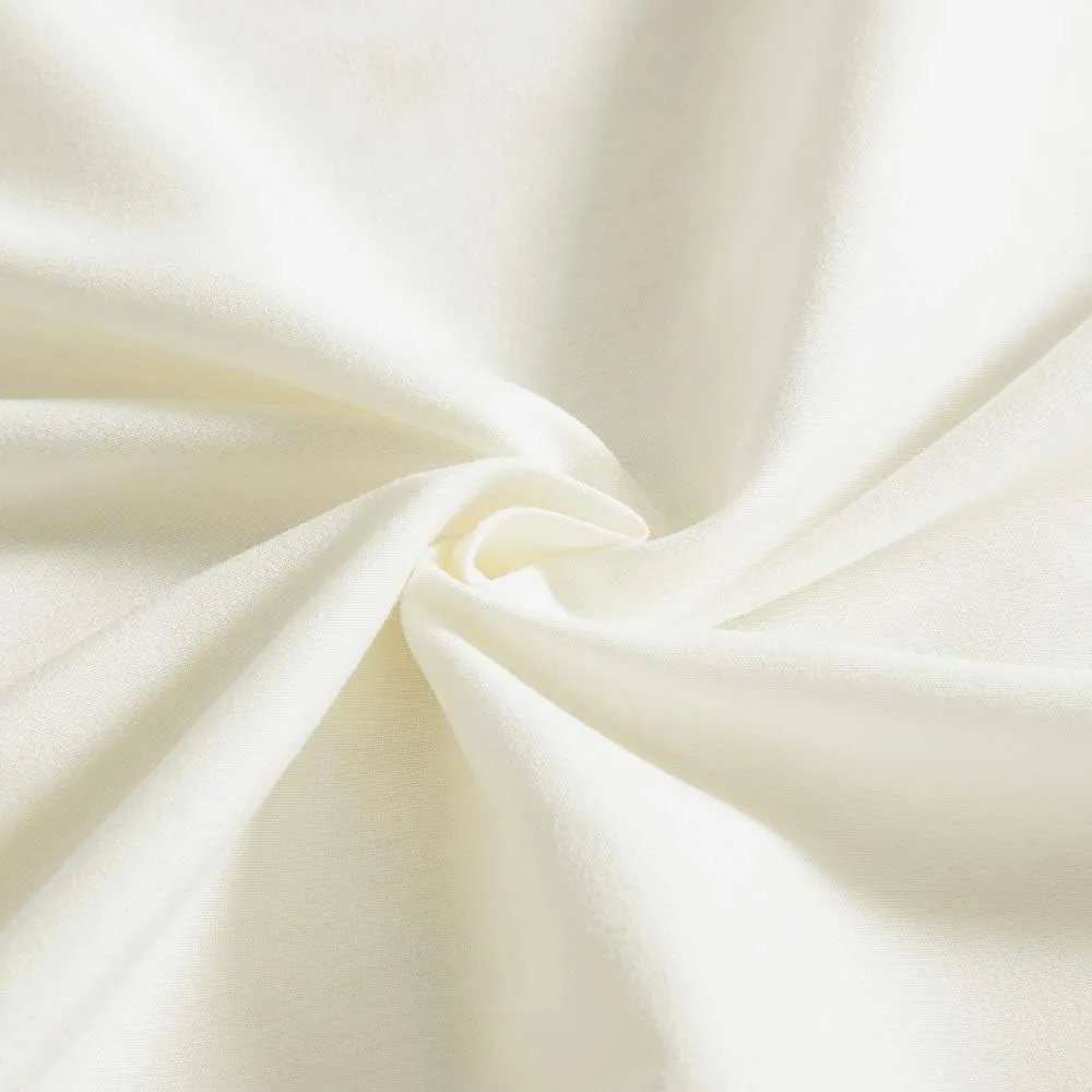 Ruffled Farmhouse Shower Curtain,Beige Fabric,Country and Chic Style,72x72 in