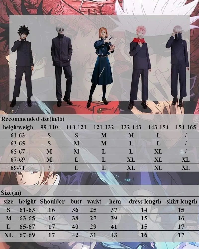 Rulercosplay Anime Costume with Waist Bag Academy Skirt Cosplay Costume