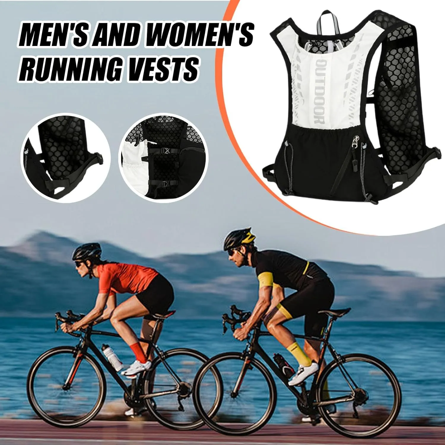Running Vest,Running Bag for Phone - Reflective, Adjustable, Sports Gear for Gym Training Jogging Hiking Walking Night Cycling