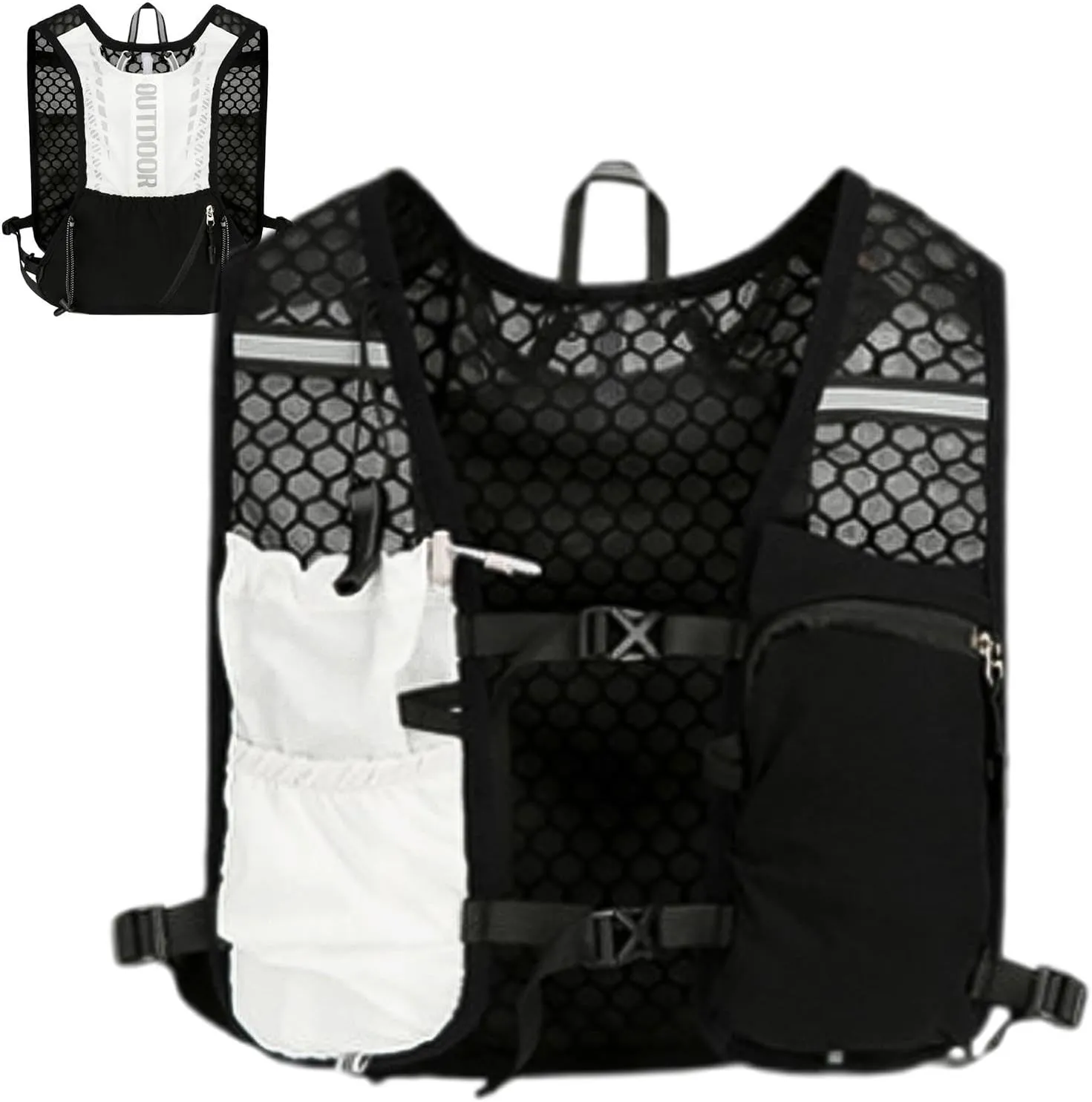 Running Vest,Running Bag for Phone - Reflective, Adjustable, Sports Gear for Gym Training Jogging Hiking Walking Night Cycling