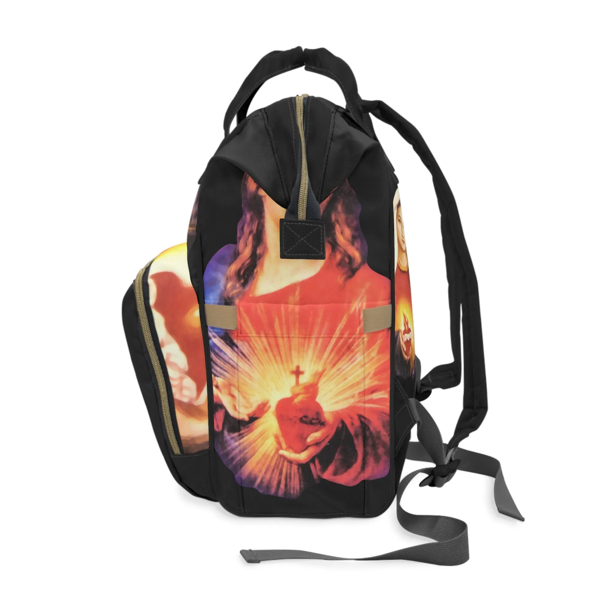 Sacred Heart of Jesus | Immaculate Heart of Mary Multifunctional Diaper Backpack