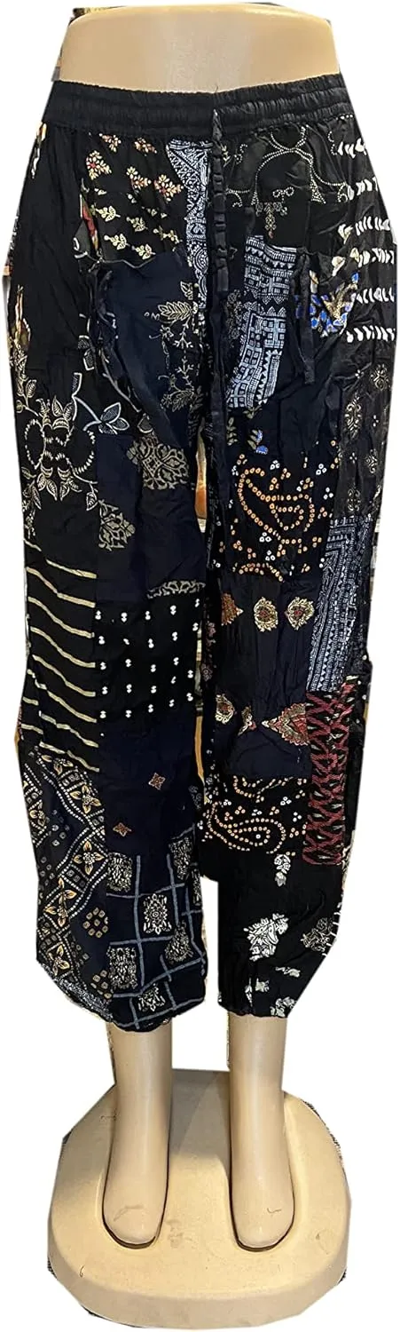 SAHIBA Handicraft India® Harem Pants for Women Patchwork Yoga Boho Palazzo Maternity PJ Clothing