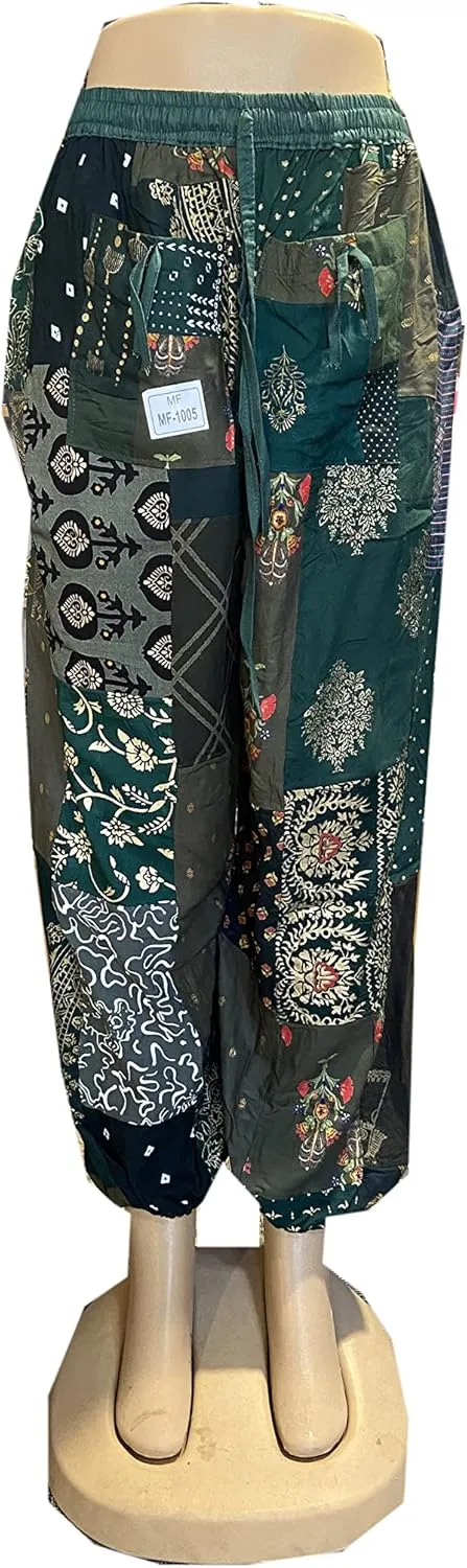 SAHIBA Handicraft India® Harem Pants for Women Patchwork Yoga Boho Palazzo Maternity PJ Clothing