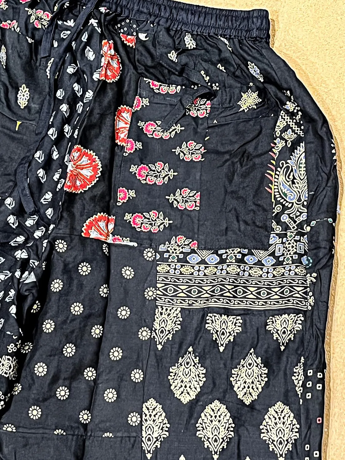 SAHIBA Handicraft India® Harem Pants for Women Patchwork Yoga Boho Palazzo Maternity PJ Clothing