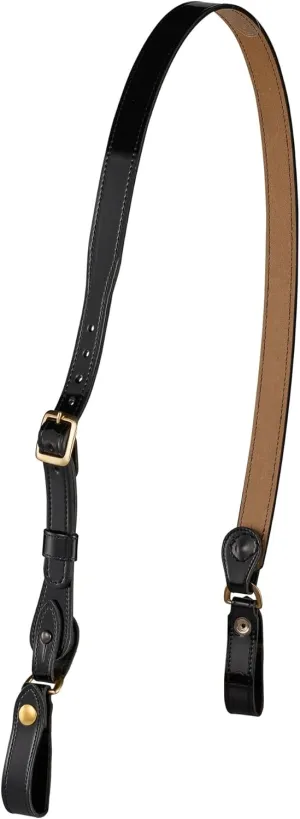 Sam Browne Shoulder Strap 1 1/4 inch Leather Cross Strap Includes 2 D-Rings that Connect to Duty Belt