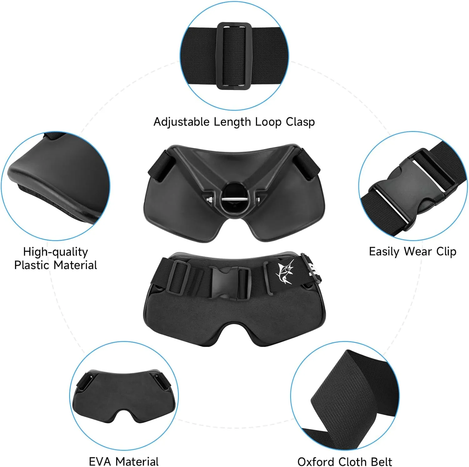SAN LIKE Fishing Belt Rod Holder Adjustable Fishing Fighting Waist Belt with EVA Padded Great Plastic Material Fighting Belt