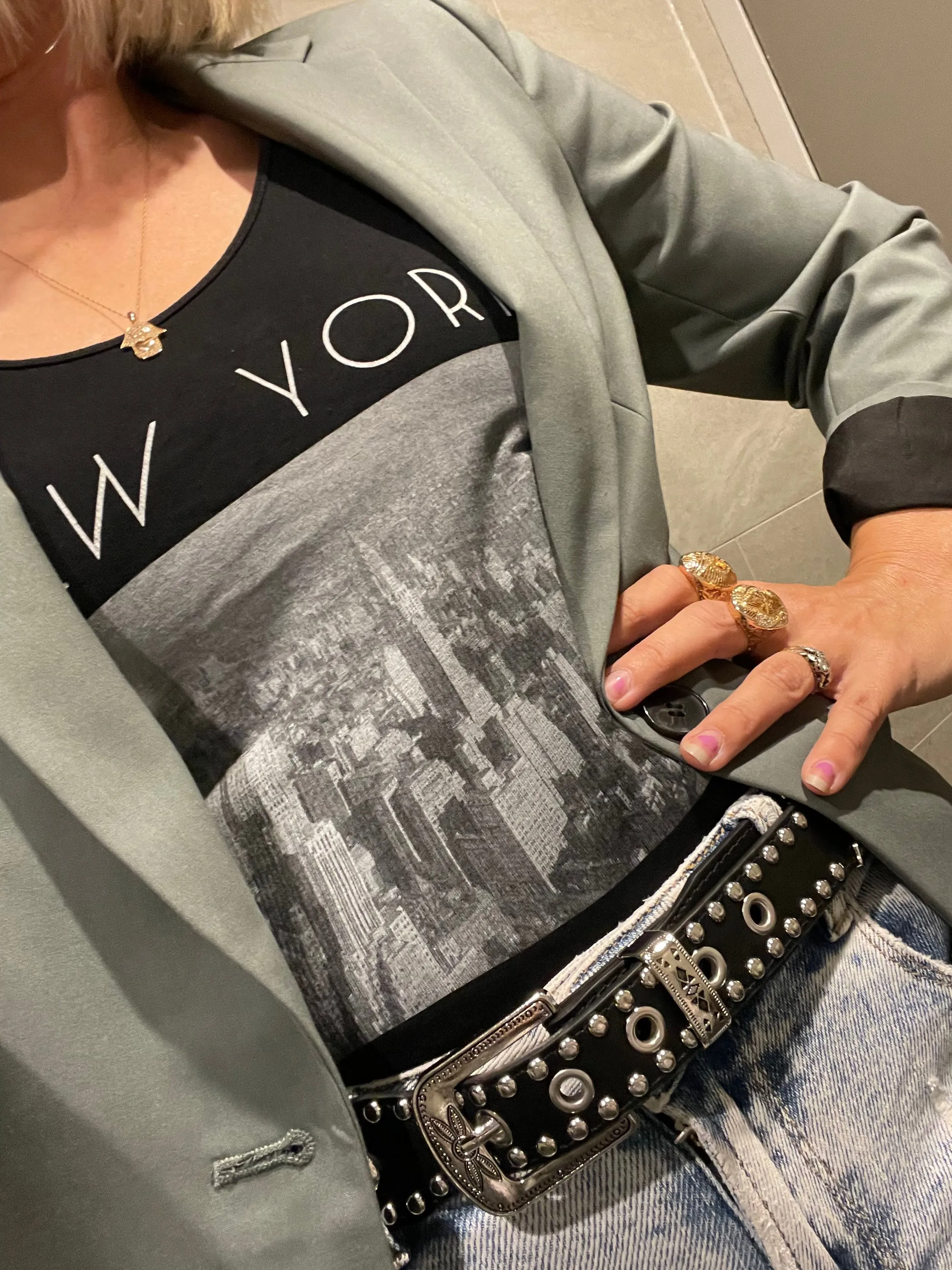 Saskia leather belt