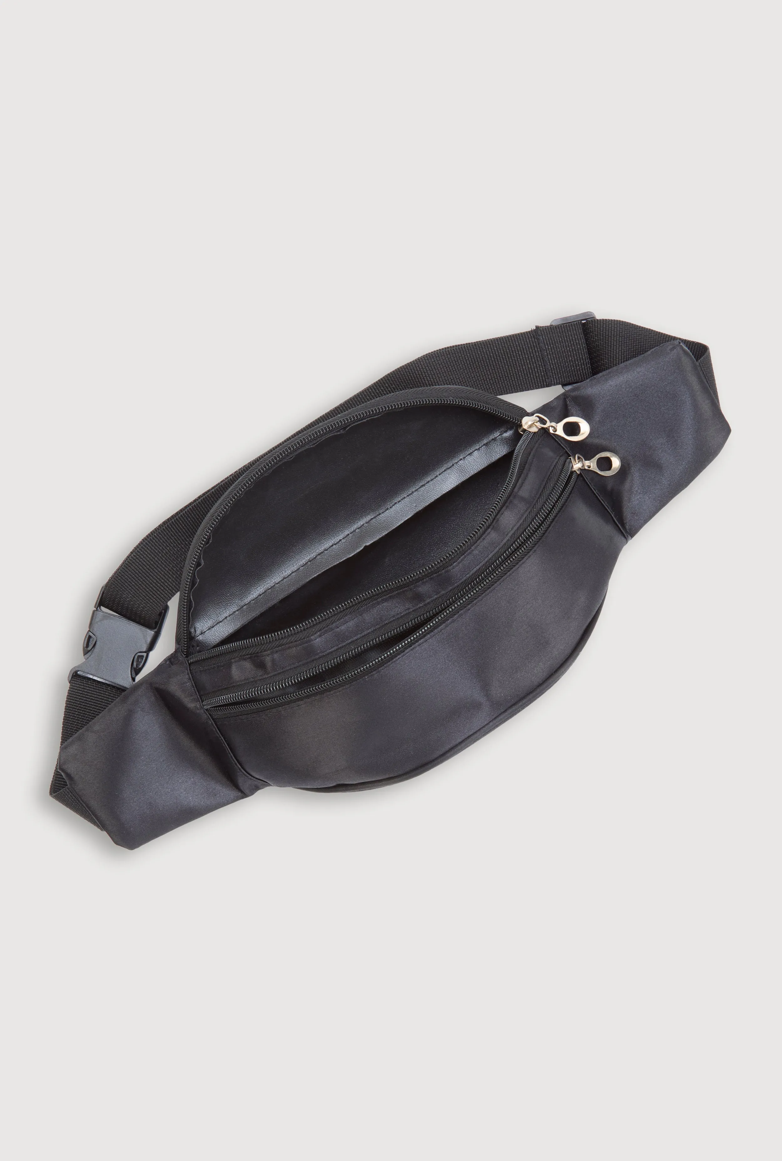 Satin Double Zip Fanny Pack