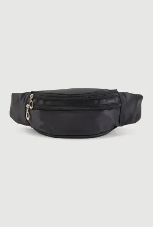 Satin Double Zip Fanny Pack
