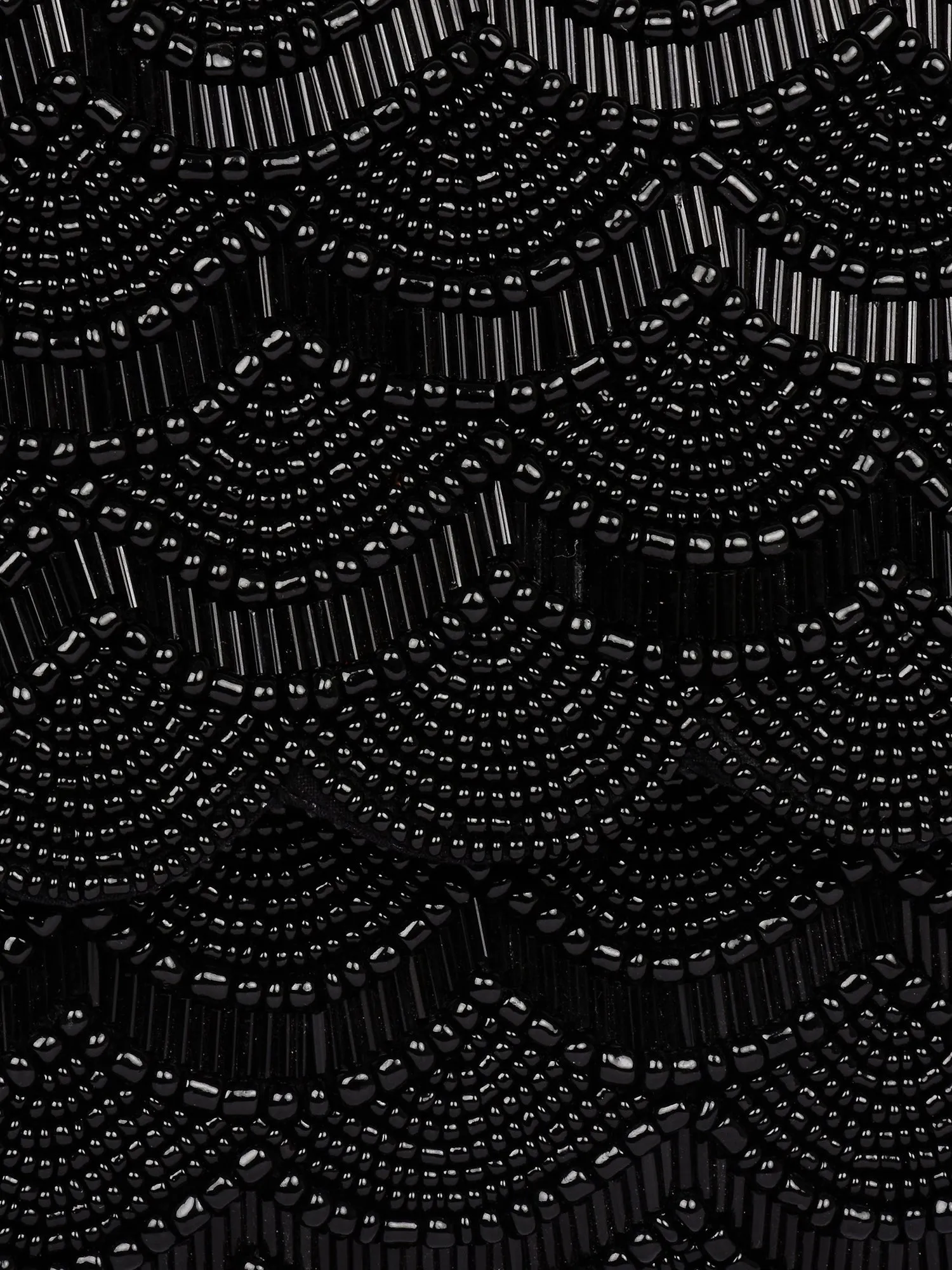 Scalloped Beaded Fold Over Clutch