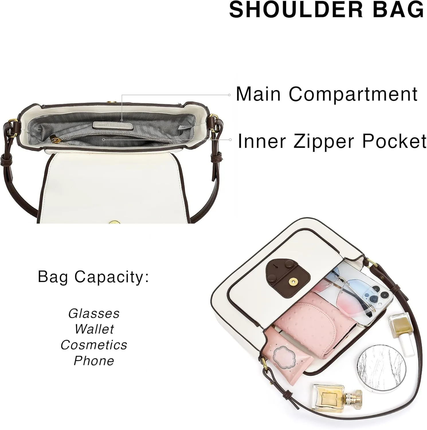 Scarleton Crossbody Bags for Women, Purses for Women, Lightweight Shoulder Bag Purse, Crossbody Bag with 2 Straps, H2087