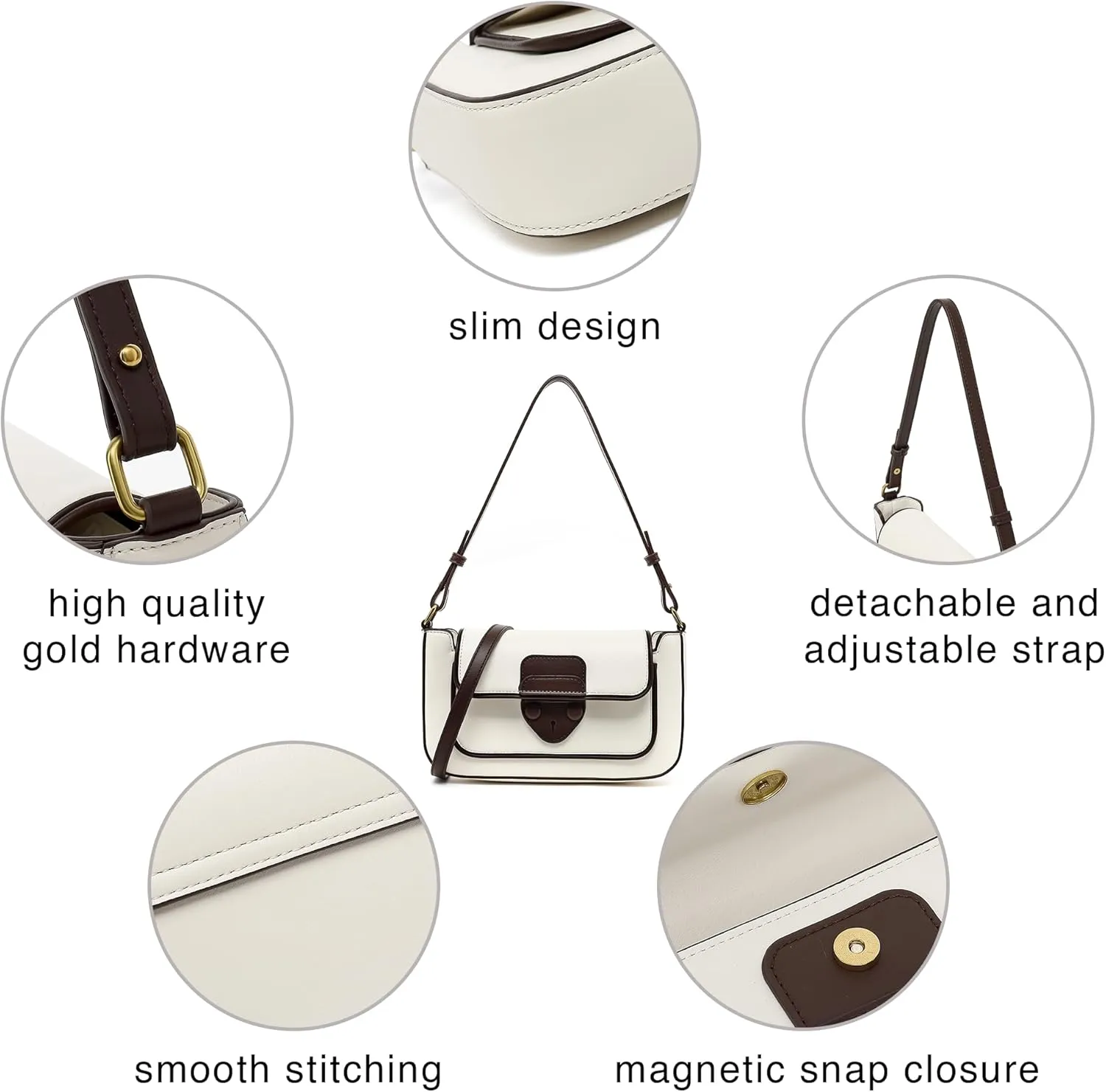 Scarleton Crossbody Bags for Women, Purses for Women, Lightweight Shoulder Bag Purse, Crossbody Bag with 2 Straps, H2087