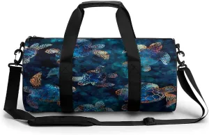 Sea Turtle Duffelbag Outdoor Tote Bag Lightweight Duffelbag Picnic Bags Easy Carry Satchels Durable Handbag Convertible Duffle 17.7in/9in/9in