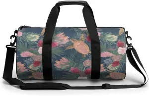 Sea Turtle Duffelbag Zipper Tote Bag Lightweight Duffelbag Picnic Bags Easy Carry Satchels Durable Handbag Sports Duffel Bags 17.7in/9in/9in