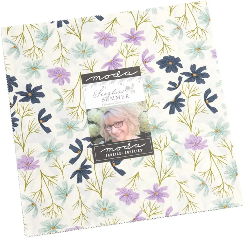 Seaglass Summer Layer Cake®, 42 10-inch Precut Fabric Quilt Squares by Sweetfire Road