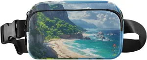 senya Seaside Reef Fanny Pack Crossbody Bags for Women Belt Bag Running Waist Bag with Adjustable Strap