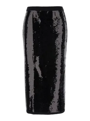 Sequin-Embellished Pencil Skirt