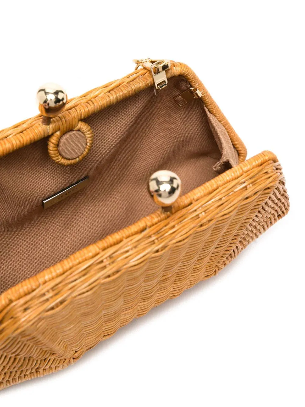 SERPUI
Blanca bead-embellished clutch bag
