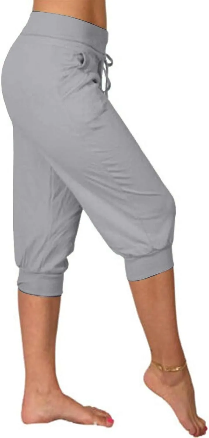 SHAOBGE Summer Pants for Women 2024 Summer New Casual Cropped Elastic Pants for Women Fashion Trendy Pants for