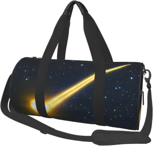 Shooting Star Heart (1) Print Round Large Capacity Travel Luggage Bags,Men's and Women's Hand-Held Travel Clothing Bags