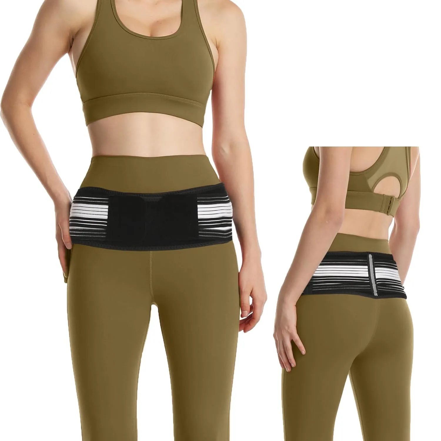 SI Joint Hip Belt for Women & Men, Hip Brace for Sciatica, Pelvic, Lower Back and Si joints Pain, Breathable Material Sacroiliac Joint soft straps with 360°ventilation holes.